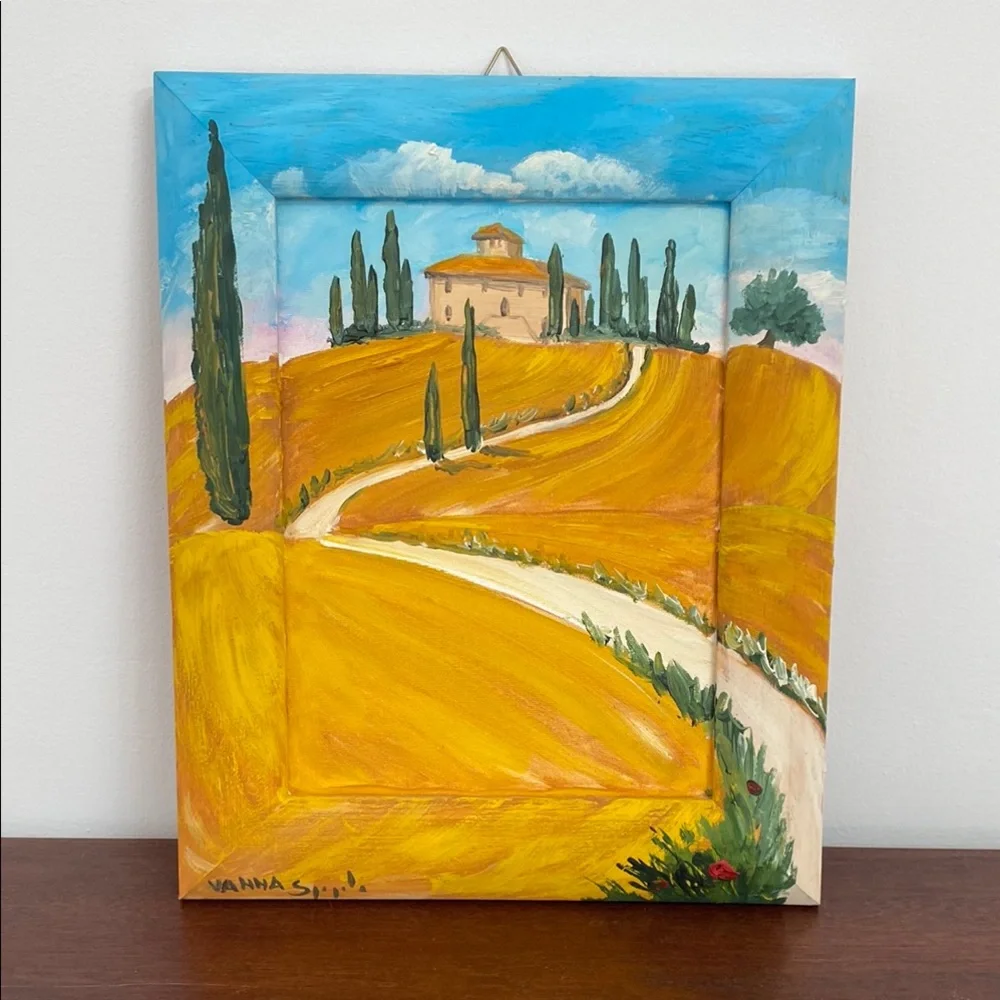 Original Signed Tuscan Landscape — Framed & Ready To Hang - Picture 3 of 11